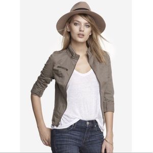 Express Twill Moto Jacket